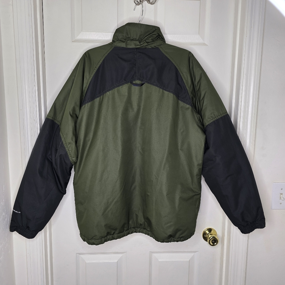 Green black zip front coat Columbia Mens L - Picture 3 of 16